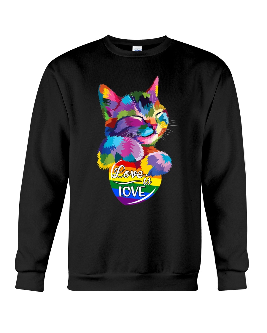 lgbt cat love is love sweatshirt