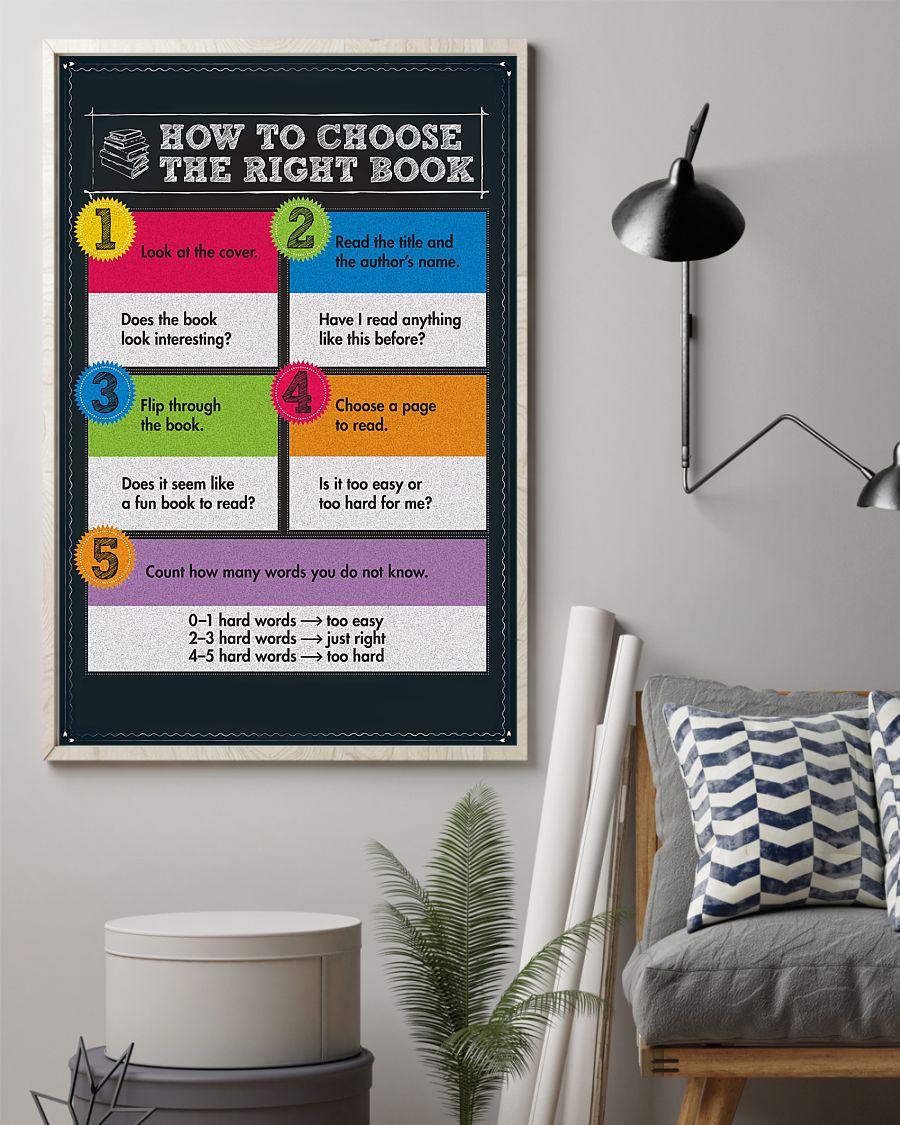 librarian how to choose the right book poster 5