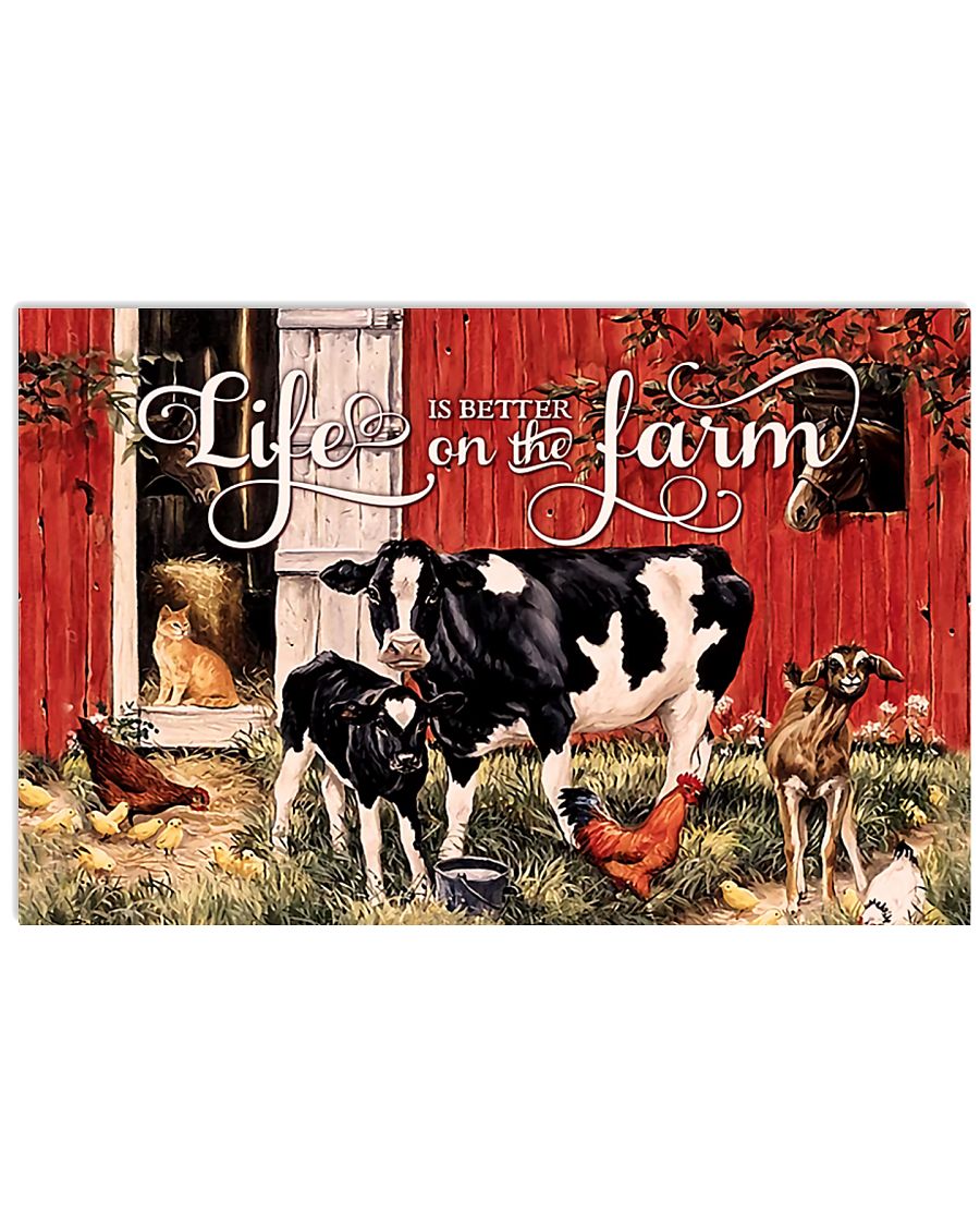 life is better on the farm vintage poster 2