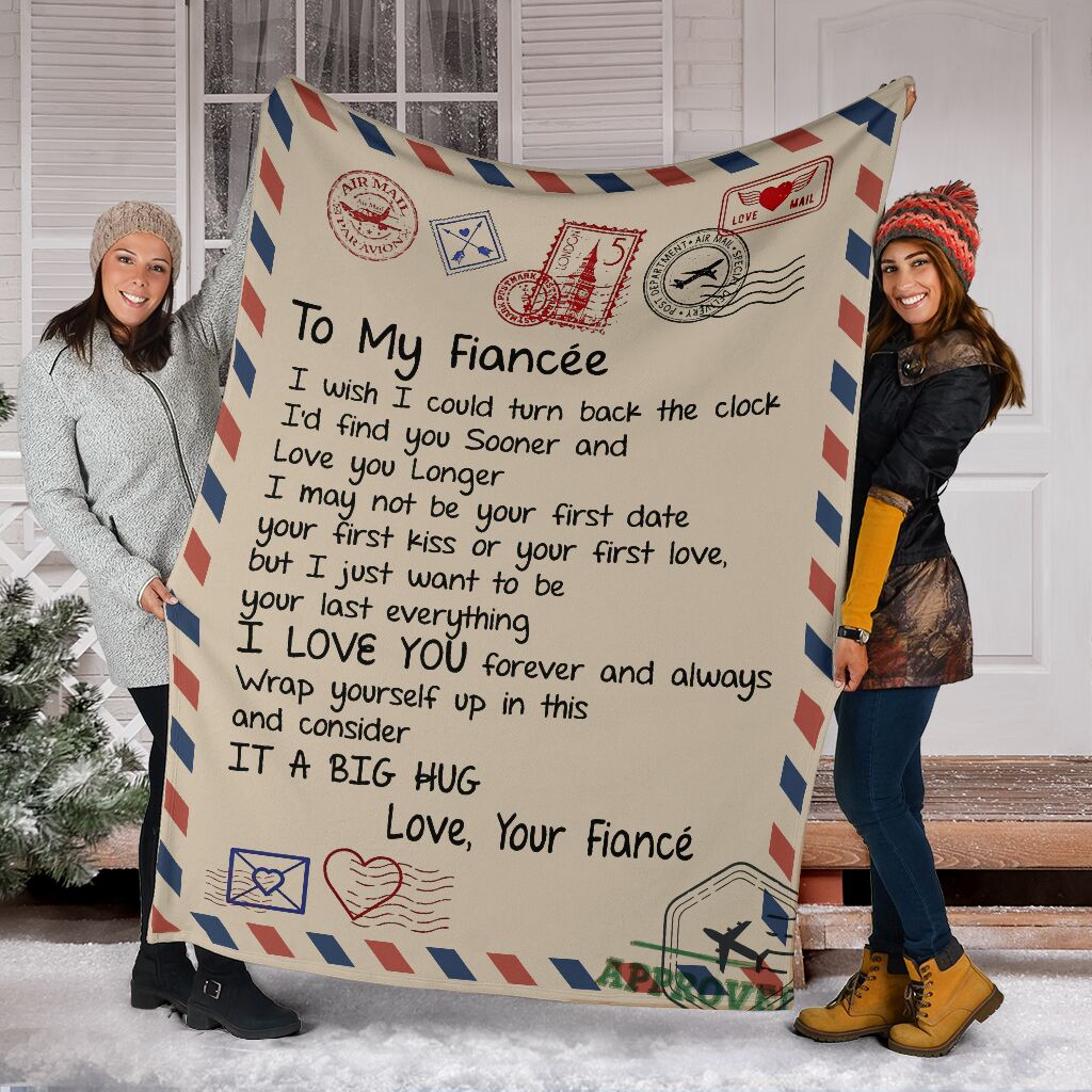 love air mail to my fiancee i love you forever and always full printing blanket 5