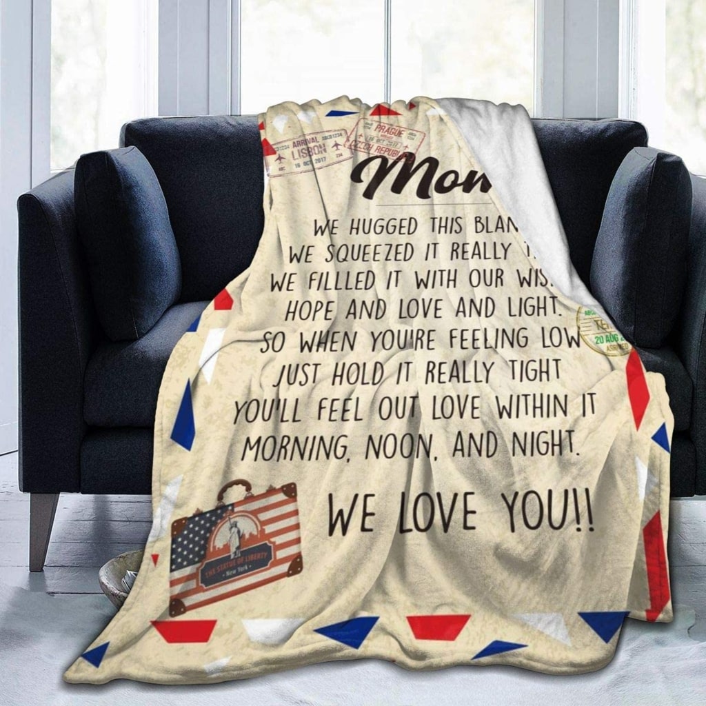 love letter to mom we hugged this blanket we love you blanket 5