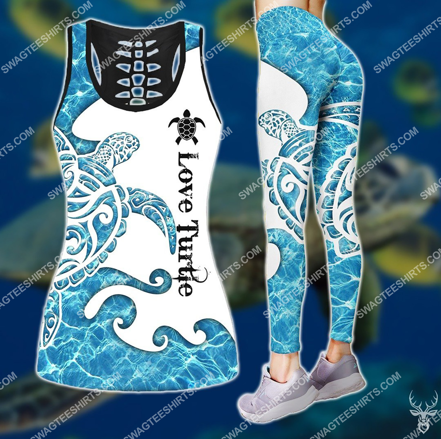 love sea turtle all over printed set sports outfit 3 - Copy (2)