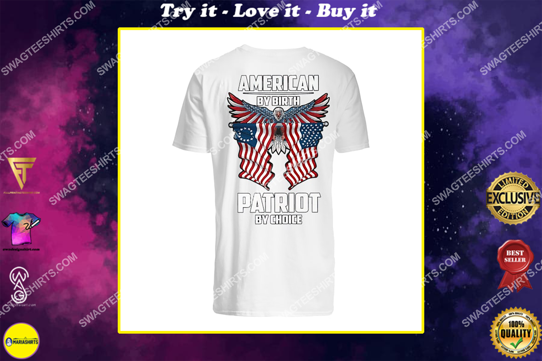memorial day american by birth patriot by choice eagle shirt