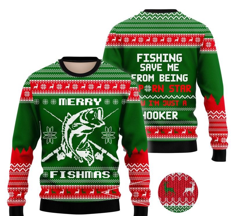 merry fishmas fishing all over printed ugly christmas sweater 2 - Copy (3)