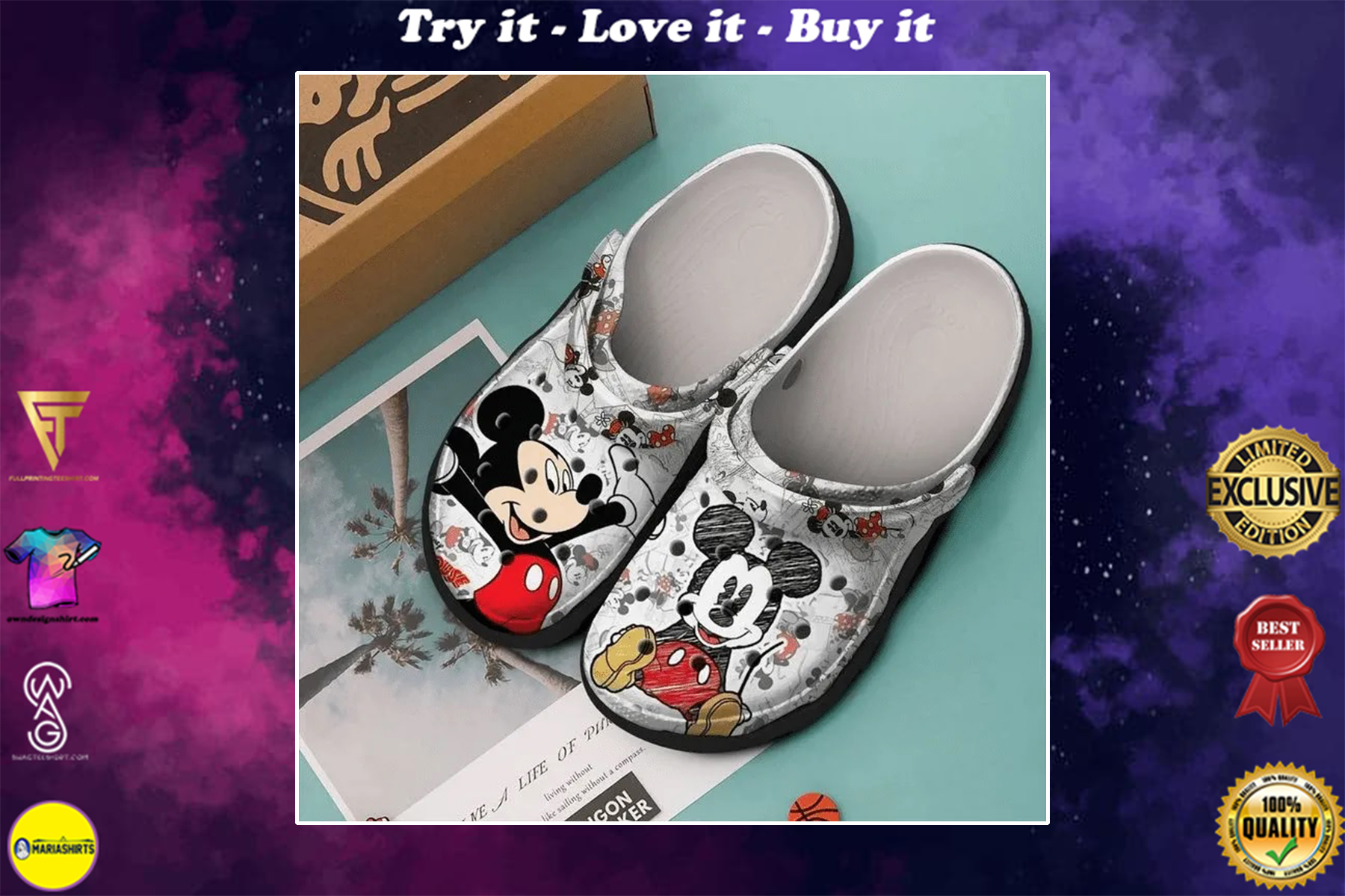 mickey mouse painting crocband clog