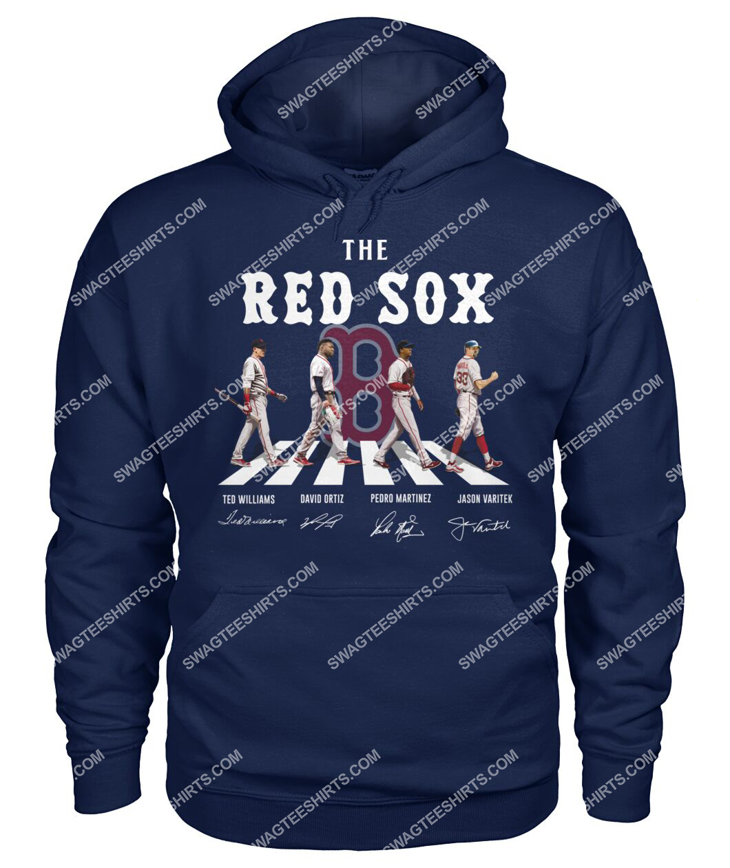 mlb boston red sox signatures abbey road hoodie 1