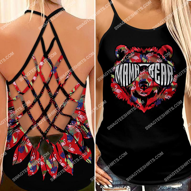 mothers day mama bear all over printed strappy back tank top 1 - Copy (3)