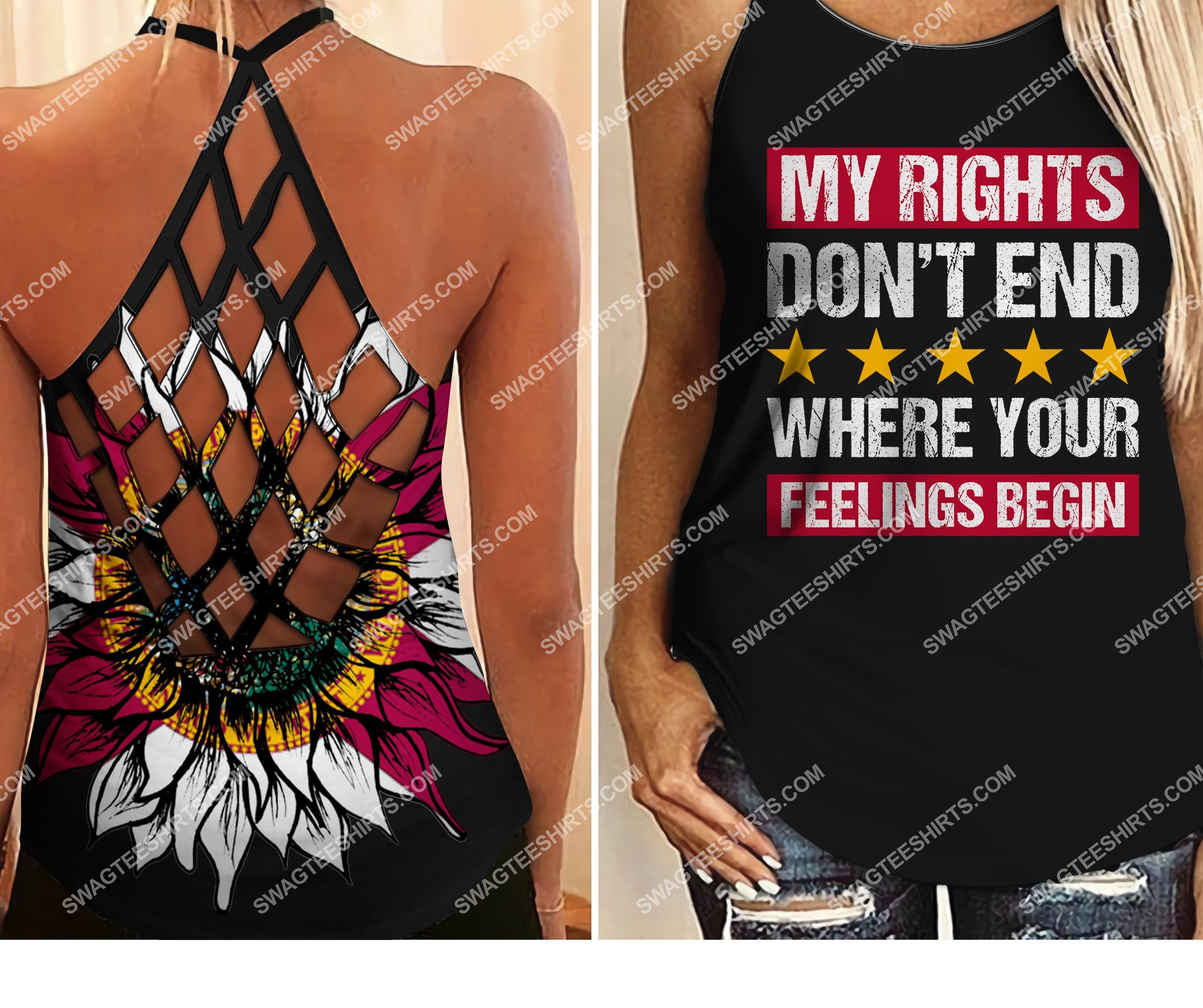 my rights don't end where your feelings begin all over printed strappy back tank top 2 - Copy (2)