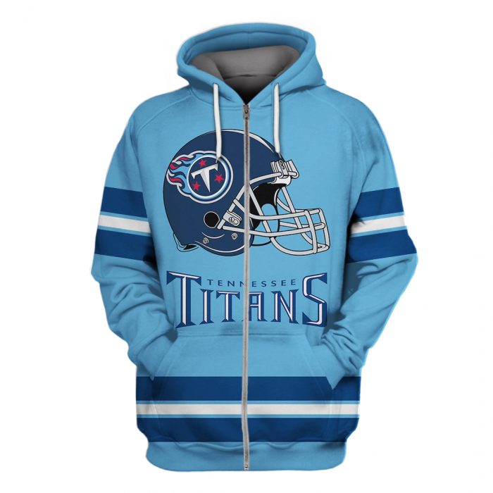 national football league tennessee titans full over printed zip hoodie