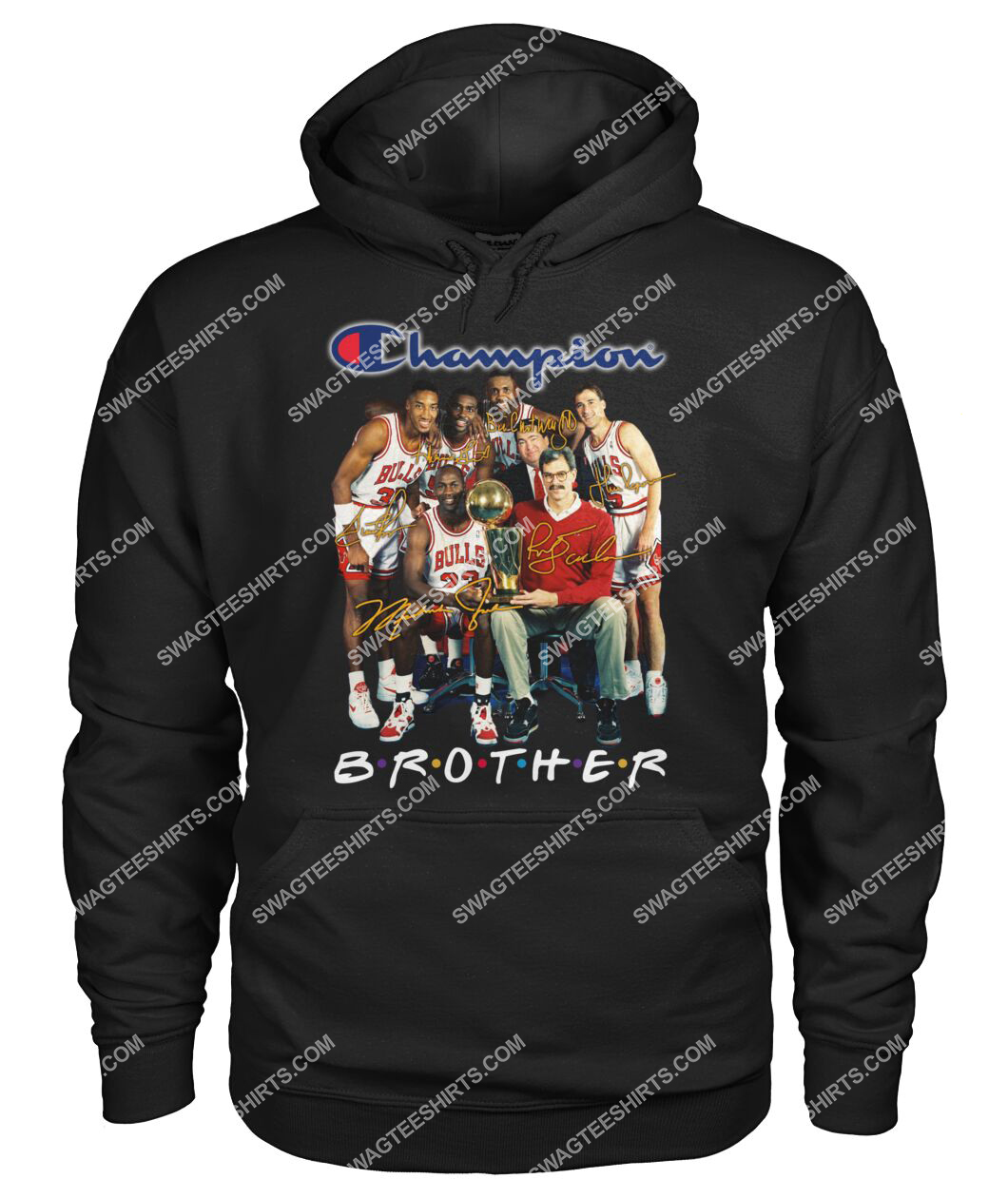 nba chicago bulls champions brother signatures hoodie 1