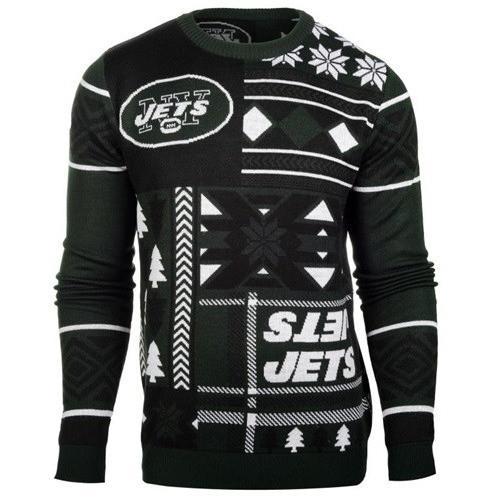 new york jets patches ugly christmas sweater 1