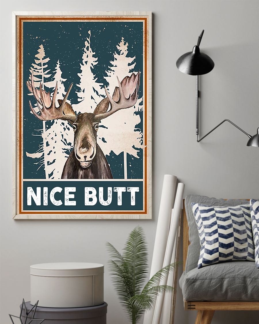 nice butt deer winter poster 2