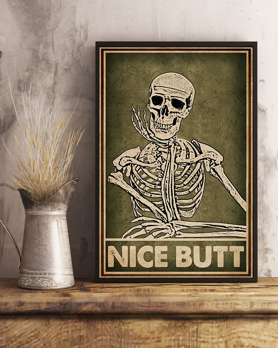 nice butt skeleton retro poster 3