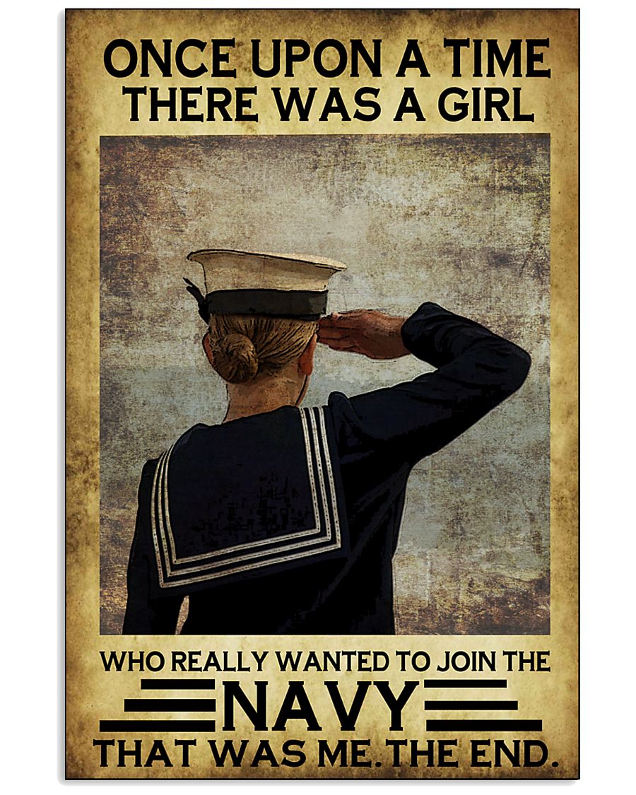 once upon a time there was a girl who really wanted to join the navy retro poster 1
