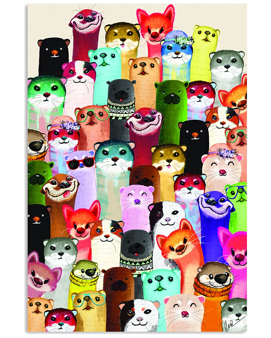 otter colorful poster 1