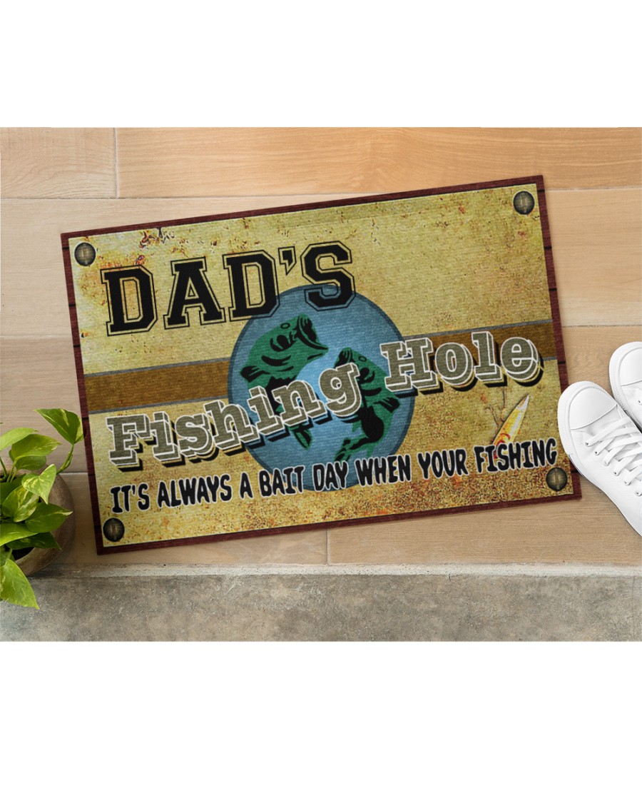personalized fishing hole its always a bait day when your fishing full printing doormat 3