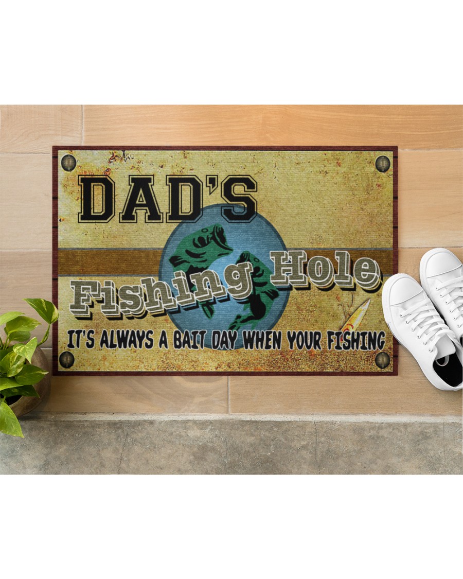 personalized fishing hole its always a bait day when your fishing full printing doormat 5