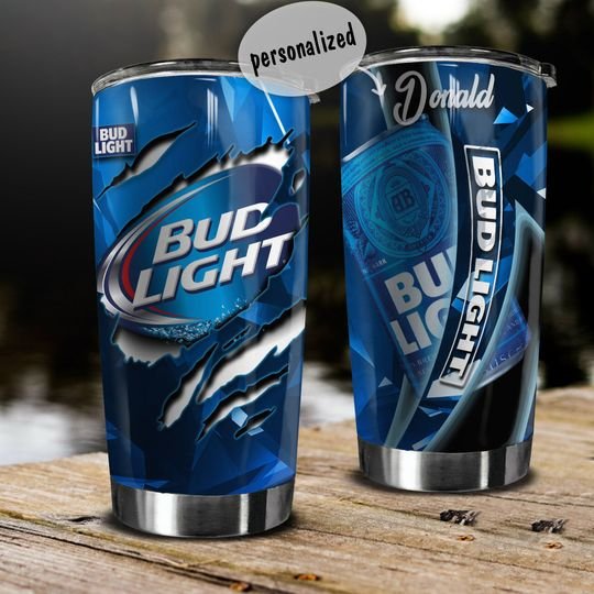 personalized name bud light beer tumbler 1