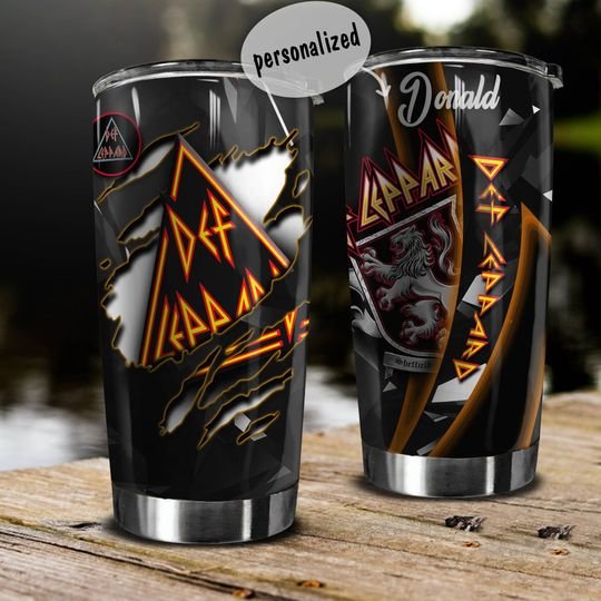 personalized name def leppard rock band tumbler 1