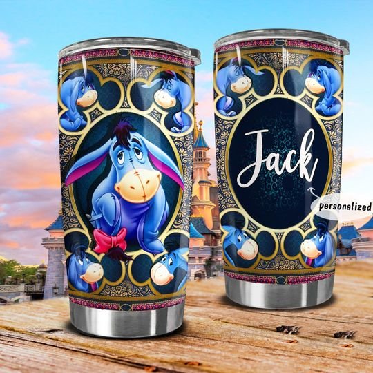 personalized name winnie the pooh and eeyore tumbler 1 - Copy