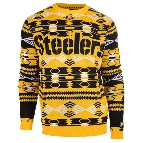 pittsburgh steelers aztec print ugly christmas sweater 1