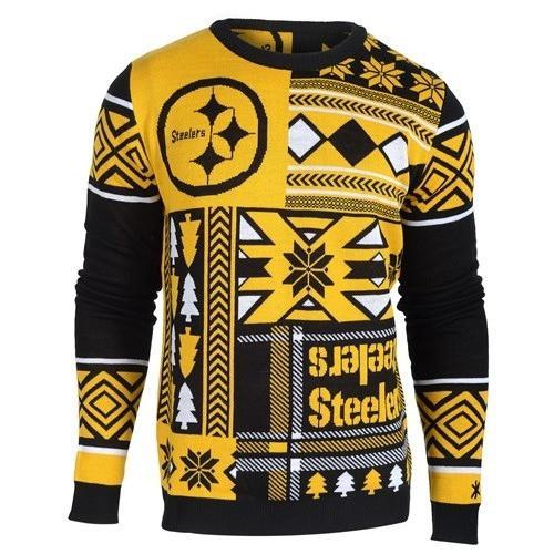 pittsburgh steelers patches ugly christmas sweater 1