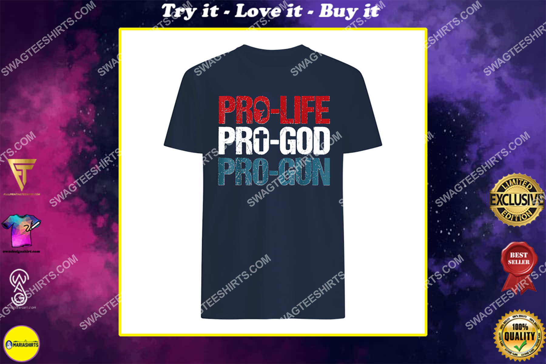 pro life pro God pro gun usa patriot shirt