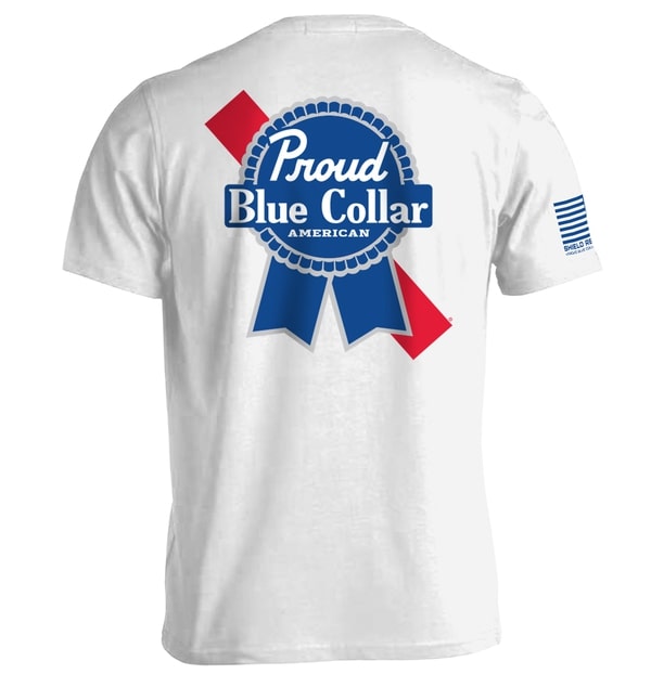 proud blue collar american tshirt
