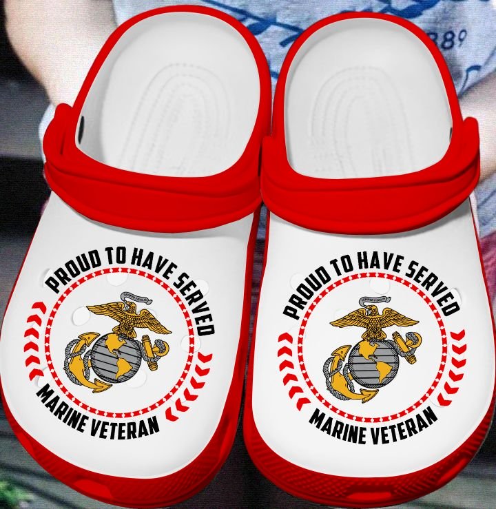 proud to have served marine veteran crocband clog 1 - Copy