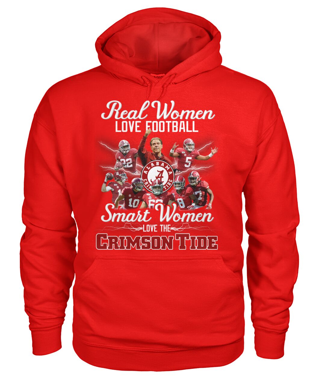 real women love football smart women love the alabama crimson tide football hoodie