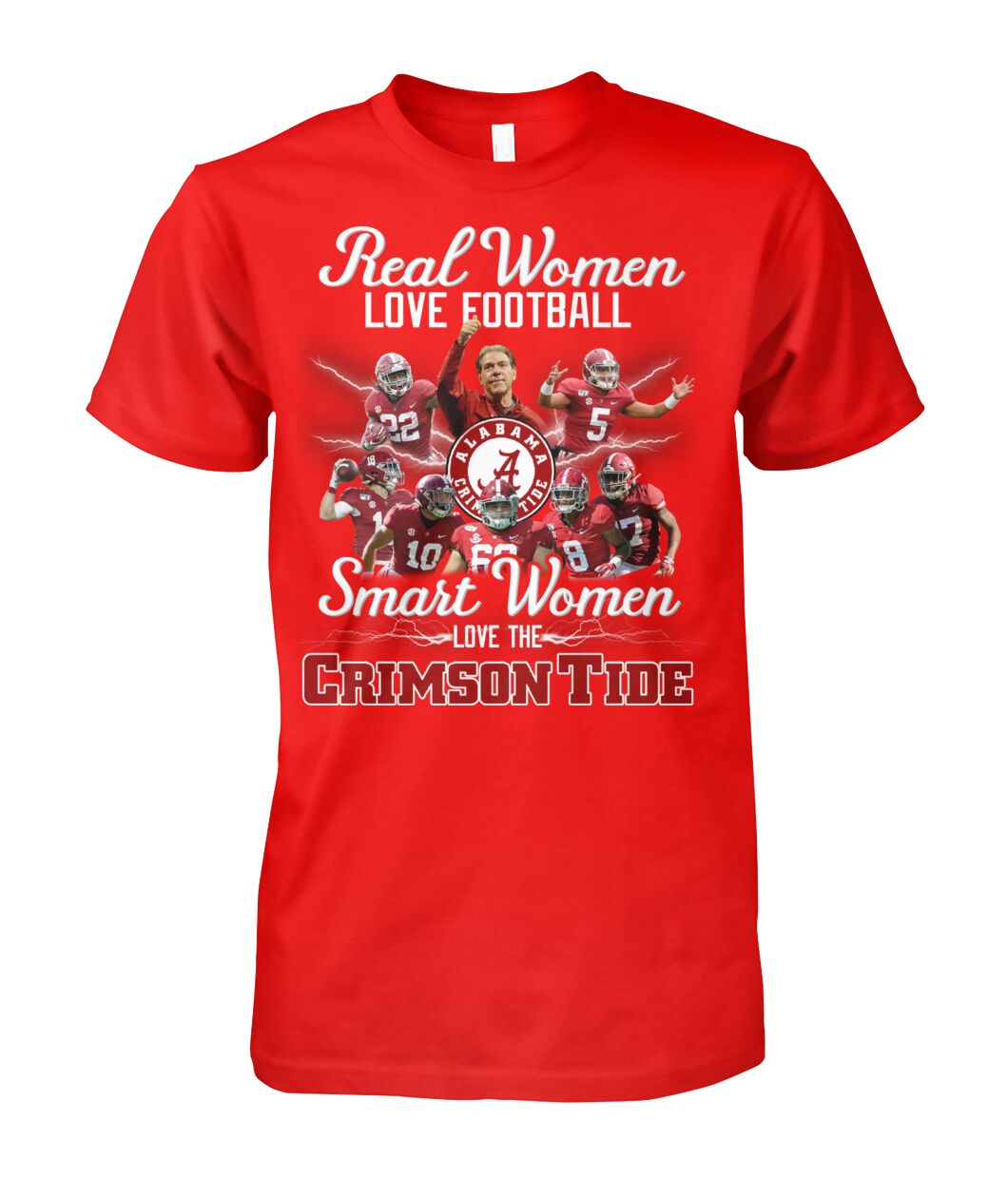 real women love football smart women love the alabama crimson tide football shirt 1