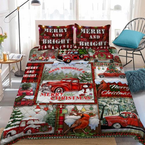 red truck have yourself a merry little christmas bedding set 5