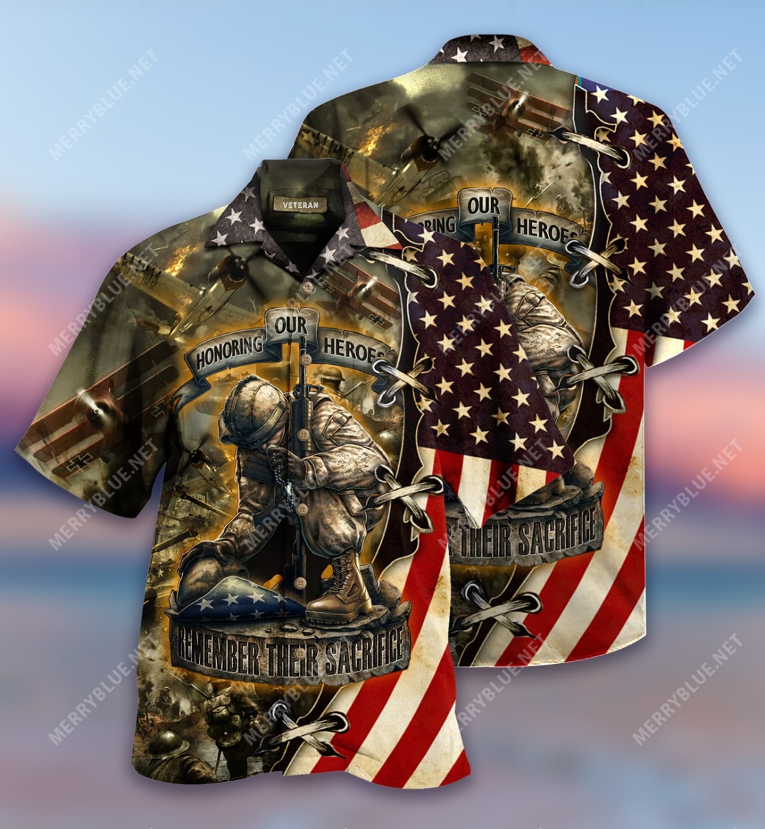 remember their sacrifice veteran all over printed hawaiian shirt 3