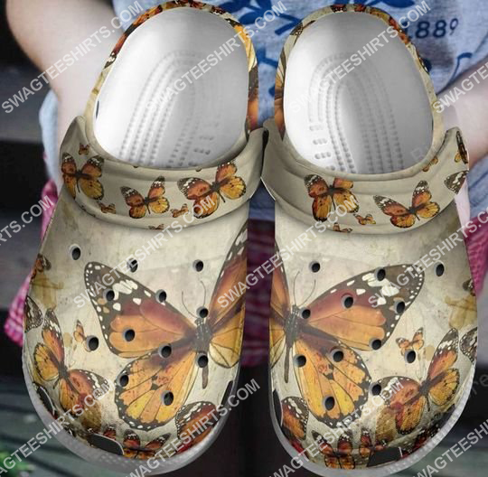 retro butterfly all over printed crocs crocband clog 2 - Copy (2)
