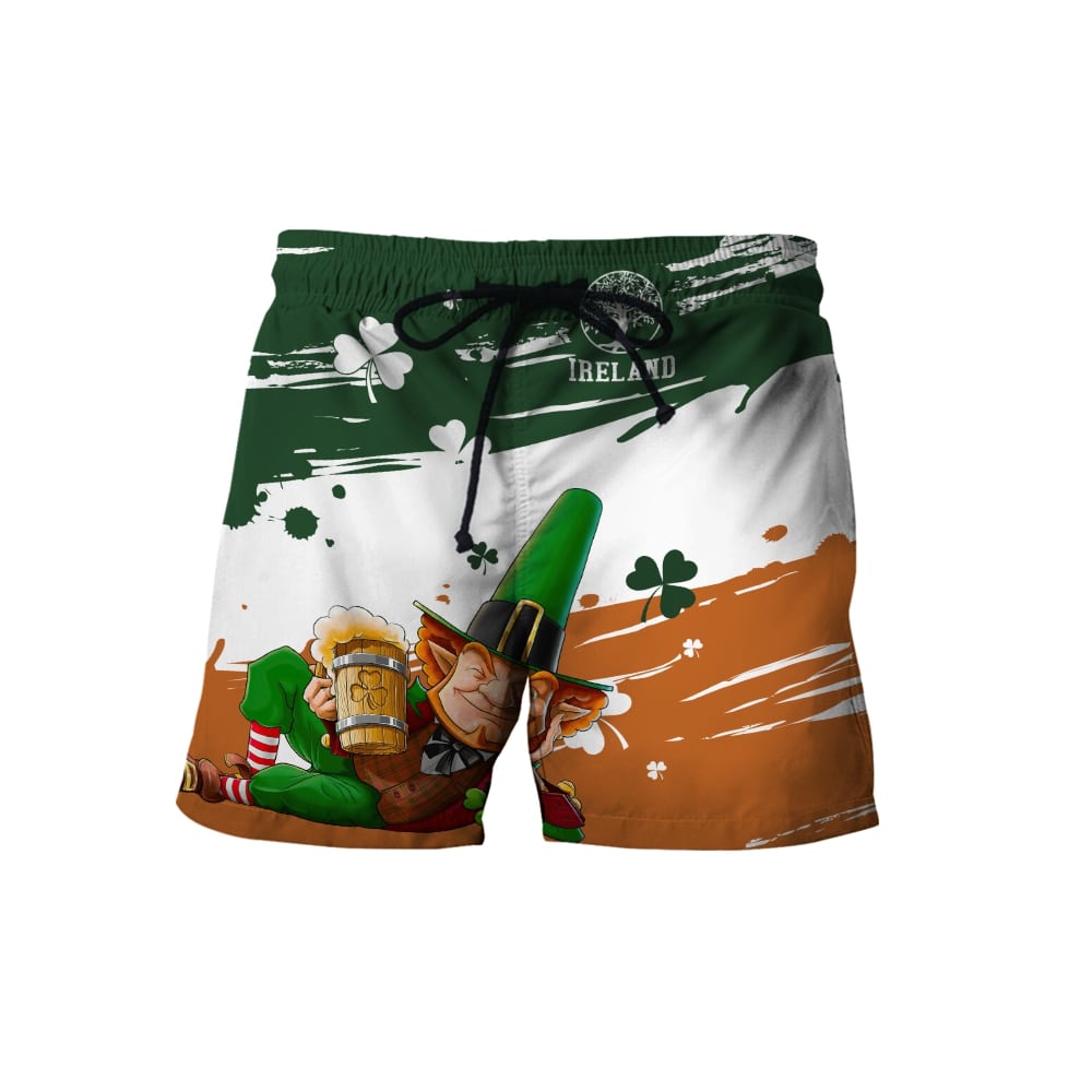 saint patricks day ireland leprechauns full printing shorts