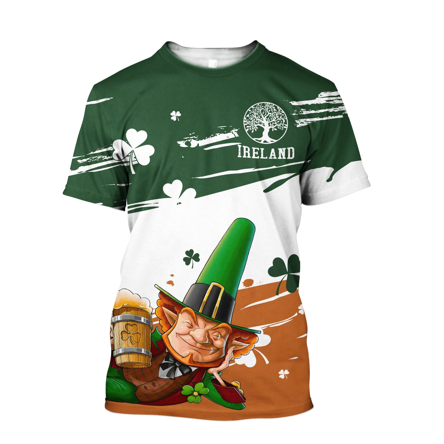 saint patricks day ireland leprechauns full printing tshirt