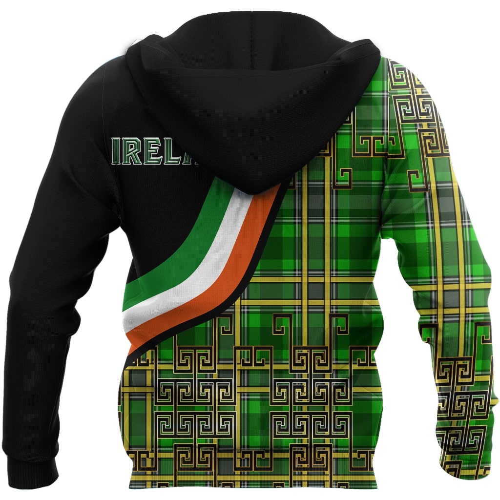 saint patricks day ireland shamrock full printing hoodie - back
