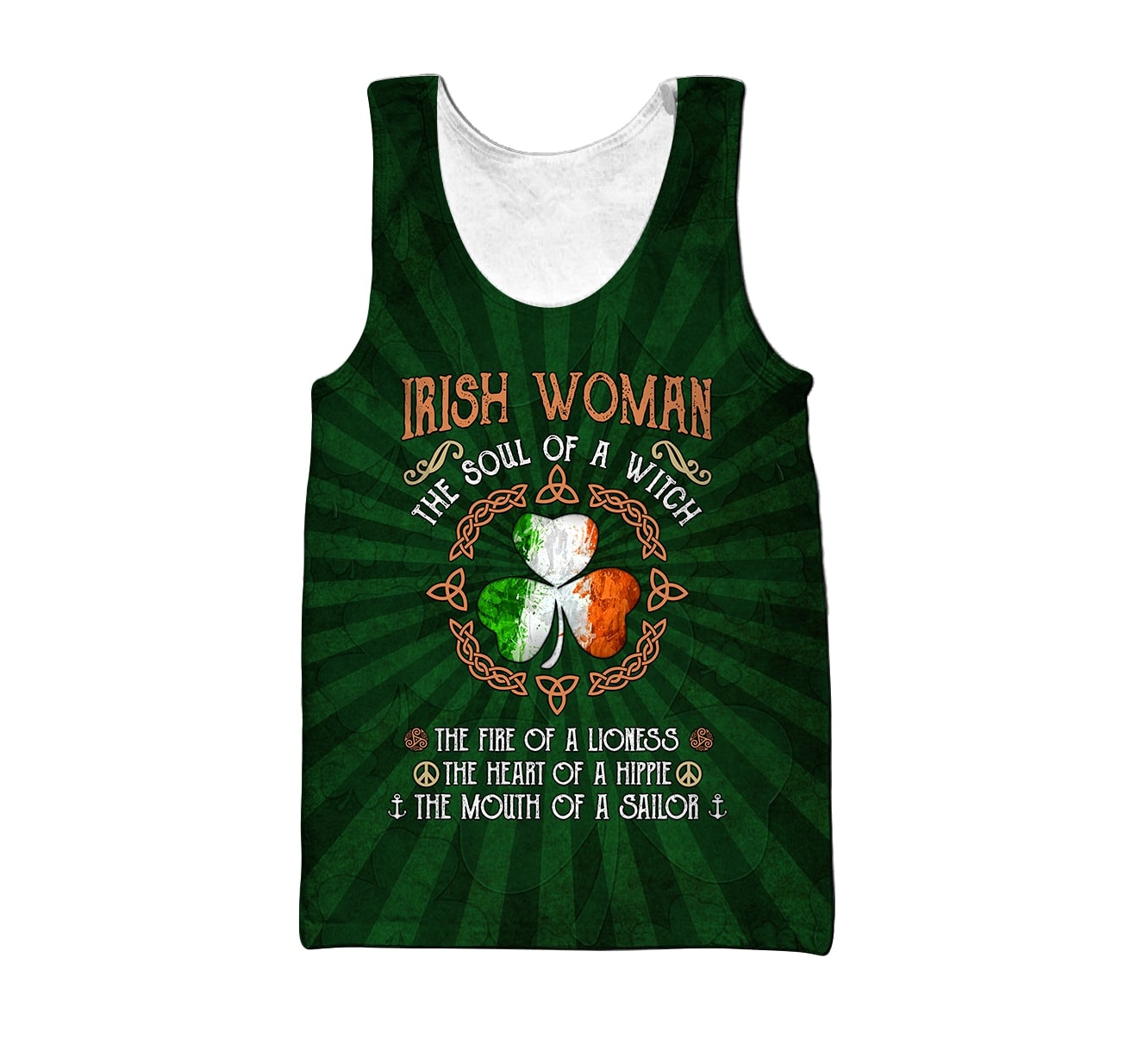 saint patricks day irish woman the soul of a witch all over print tank top