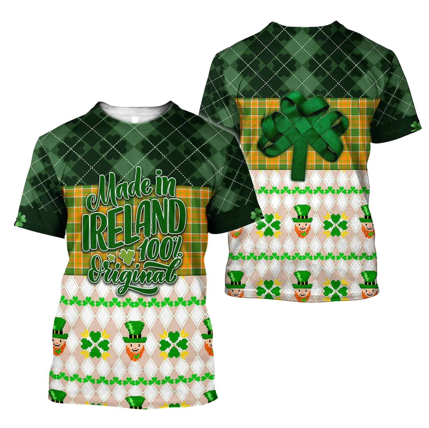saint patricks day made in ireland 100 original full printing tshirt