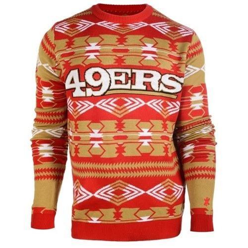 san francisco 49ers aztec print ugly christmas sweater 2