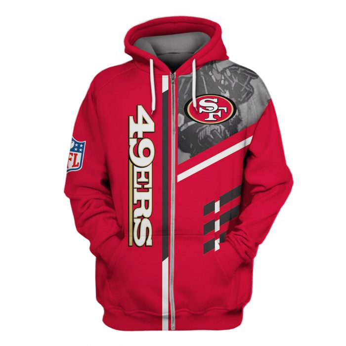 san francisco 49ers go niners full over printed zip hoodie