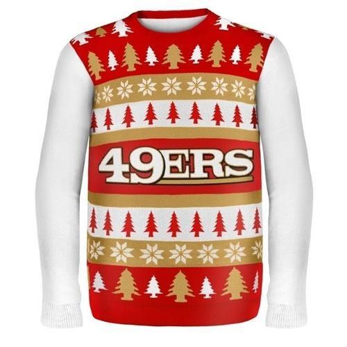 san francisco 49ers word mark ugly christmas sweater 2