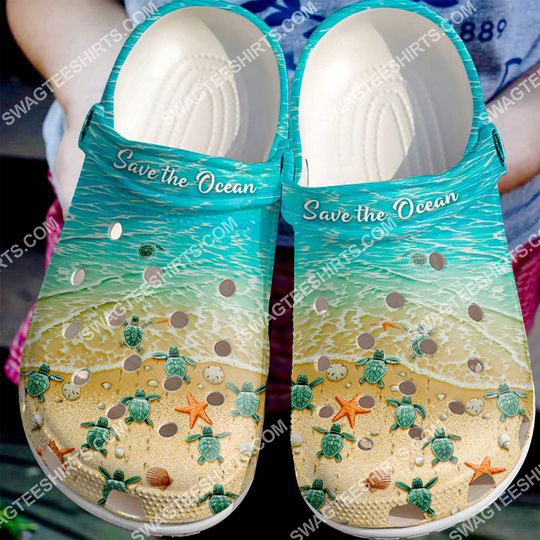 save the ocean sea turtle all over printed crocs 2 - Copy (2)