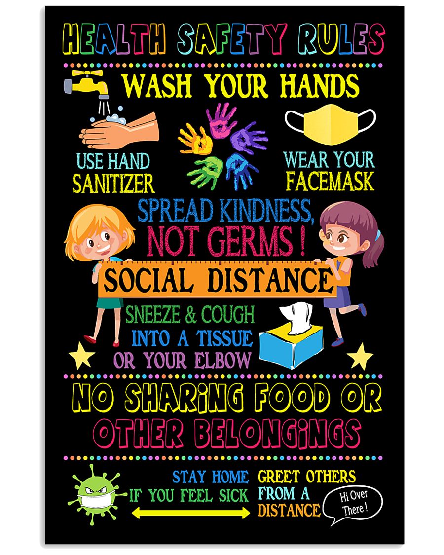 school health safety rules poster 2
