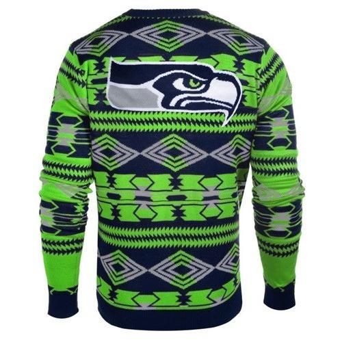 seattle seahawks aztec print ugly christmas sweater 3 - Copy