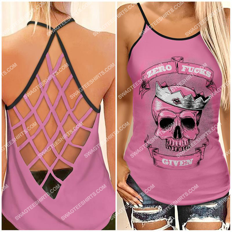skull zero give all over printed strappy back tank top 1 - Copy (3)
