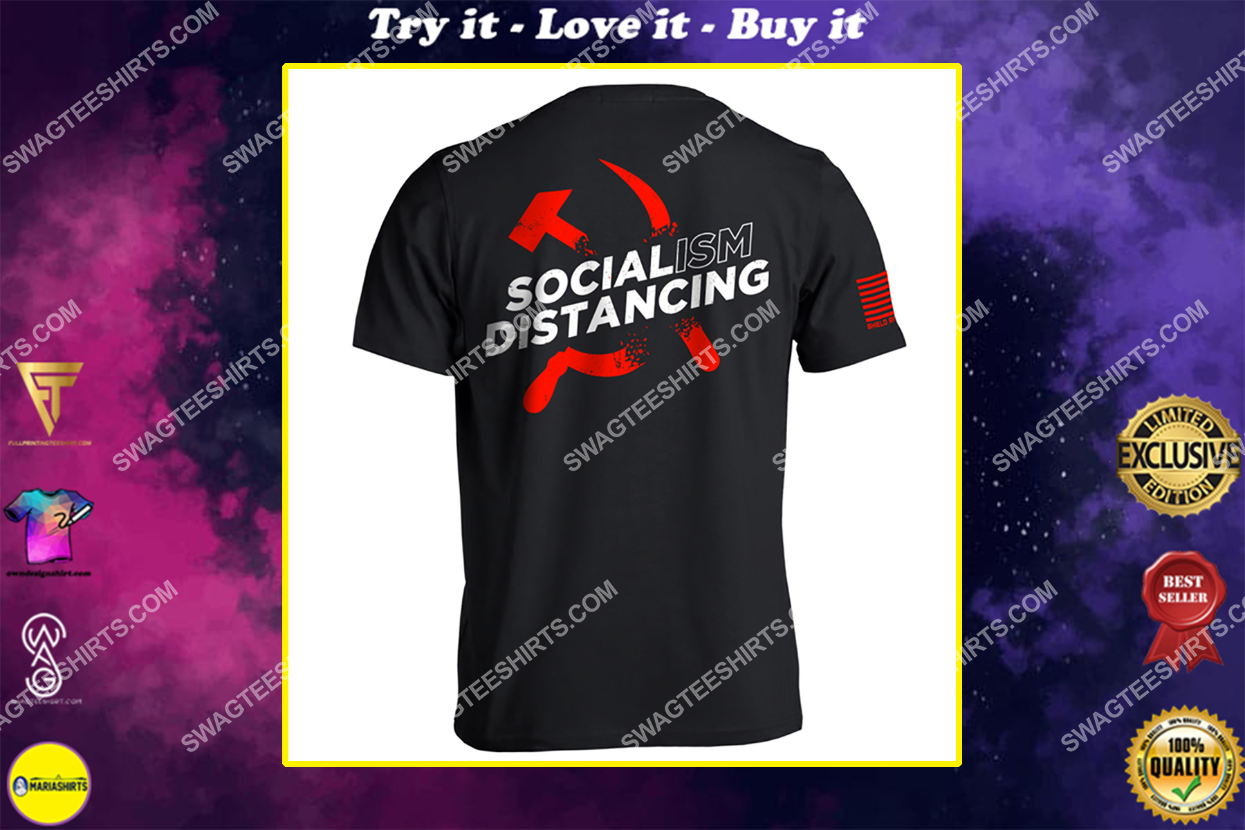 socialism distancing anti socialism political full print shirt