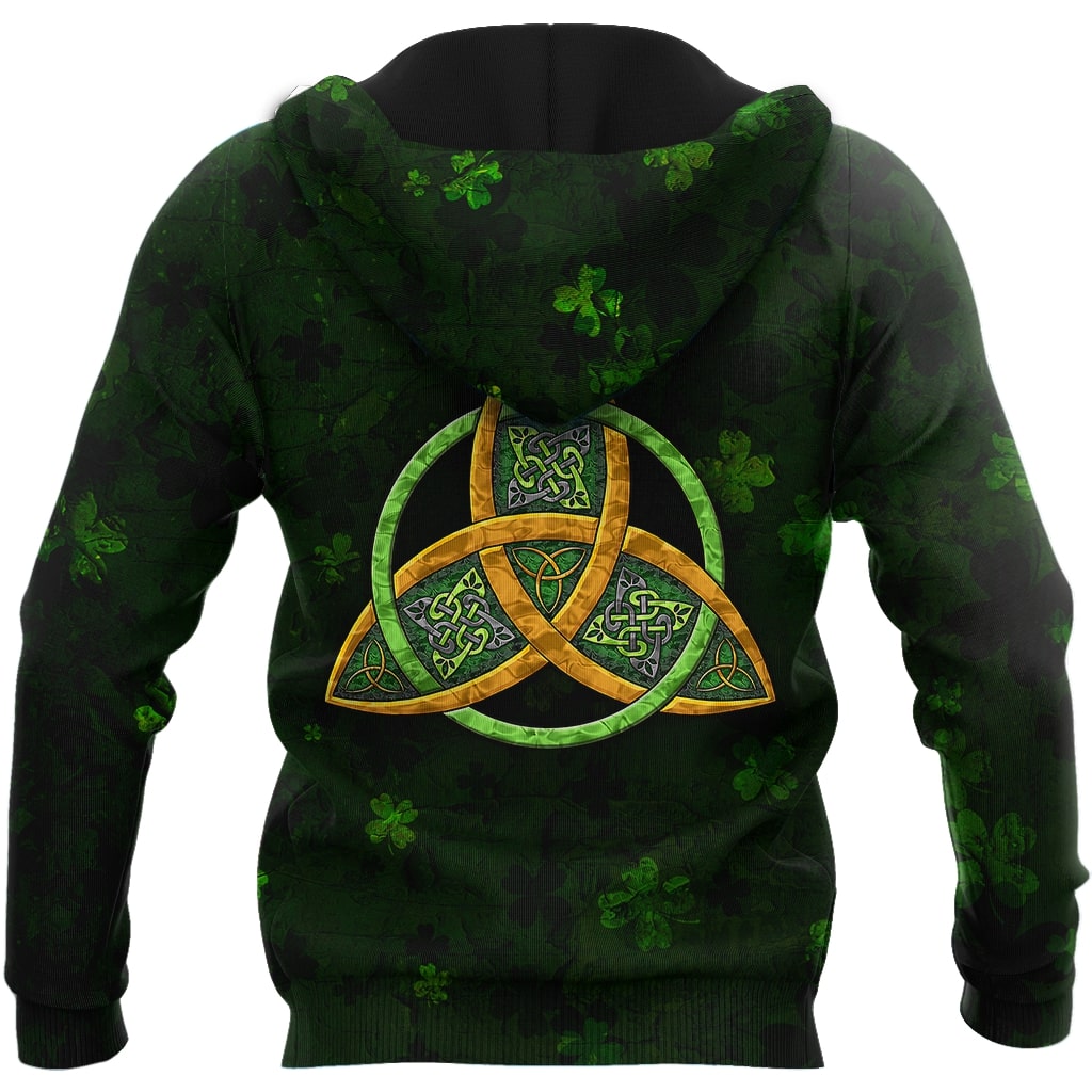 st patricks day american grown with irish roots tree of life full printing hoodie - back