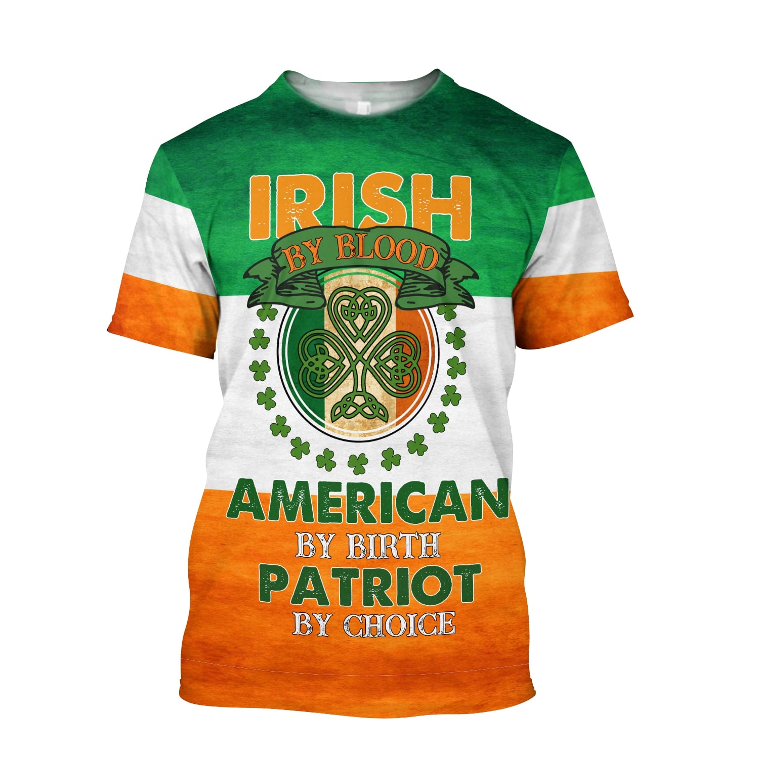 st patricks day flag of Ireland full printing tshirt