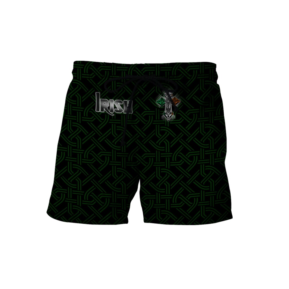 st patricks day in my veins flows the blood of irish rebels all over printed shorts